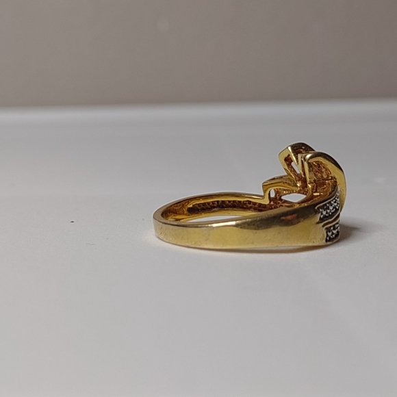 Cute Gold Tone Ring Size 9.75 - Picture 5 of 13
